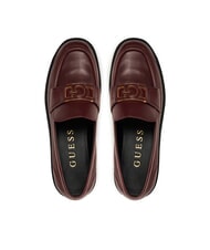 GUESS SHUTTLE3 Mocasín de cuero ROJO - Zapatos Mujer - 3