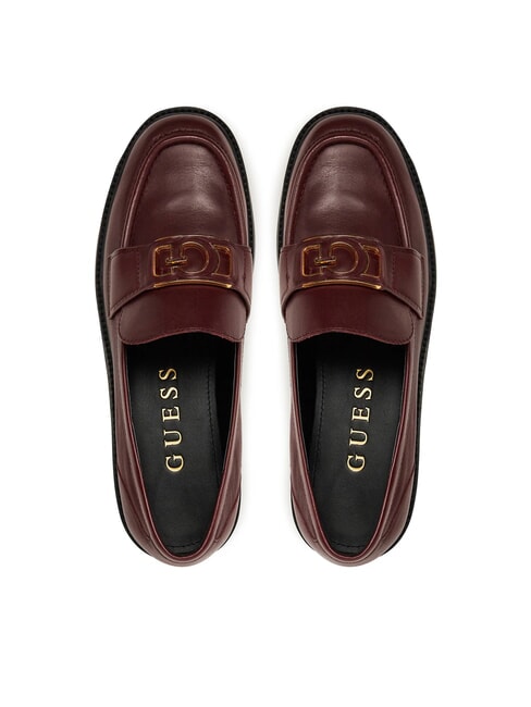 SHUTTLE3 Mocas&iacute;n de cuero ROJO - Zapatos Mujer