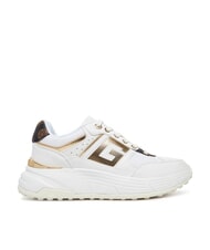 GUESS FONZI Zapatillas para correr Blanco / marr&oacute;n - Zapatos Mujer - 2