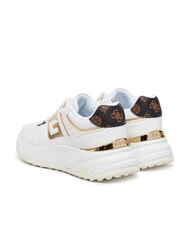 GUESS FONZI Zapatillas para correr Blanco / marr&oacute;n - Zapatos Mujer - 4