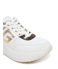 GUESS FONZI Zapatillas para correr Blanco / marrón - Zapatos Mujer - 5