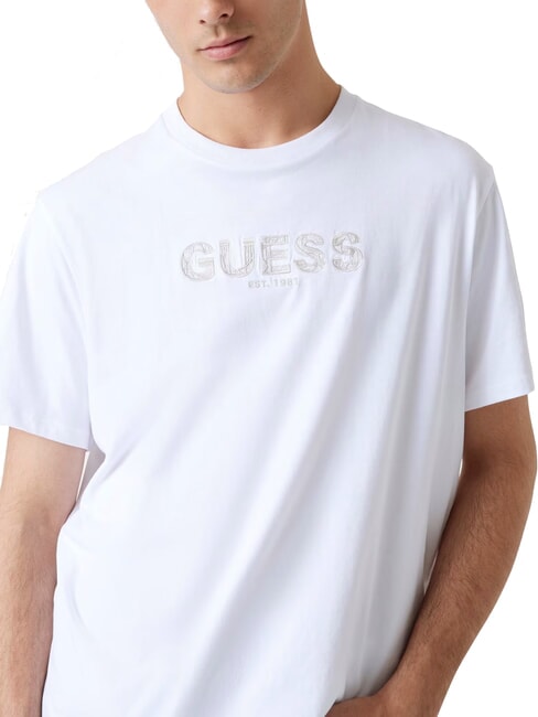 BSC EMBROIDERY LOGO Camiseta de algodón con logo bordado purwhite - camiseta