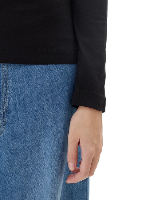 EMBRO SCRIPT LOGO Camiseta de manga larga con logo y pedrería. jetbla - camiseta