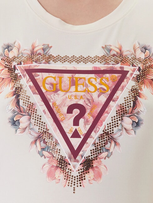 TRIANGLE FLOWERS Camiseta elástica con estampado rubor vainilla - camiseta
