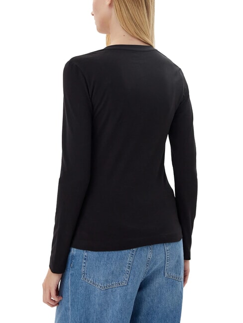 EMBRO SCRIPT LOGO Camiseta de manga larga con logo y pedrería. jetbla - camiseta