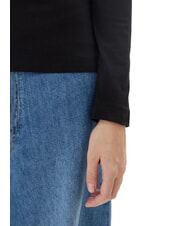 GUESS EMBRO SCRIPT LOGO Camiseta de manga larga con logo y pedrería. jetbla - camiseta - 4