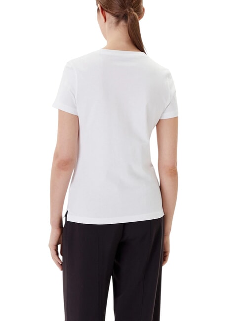 PEARLS LOVE TRIANGLE Camiseta con estampado y aplicaciones purwhite - camiseta