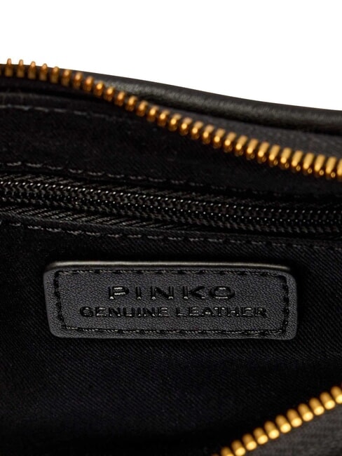 HALF MOON BABY Bolso de hombro negro-oro antiguo - Bolsos Mujer