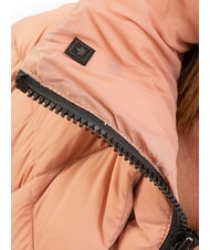 CANADIAN EUGENIE Chaqueta corta de sat&eacute;n con capucha camafeo marr&oacute;n - Chaquetas de plumas de mujer - 4