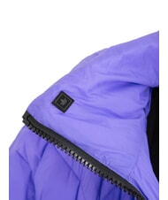 CANADIAN EUGENIE Chaqueta corta de satén con capucha opulencia púrpura - Chaquetas de plumas de mujer - 4