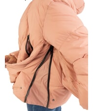 CANADIAN EUGENIE Chaqueta corta de sat&eacute;n con capucha camafeo marr&oacute;n - Chaquetas de plumas de mujer - 3