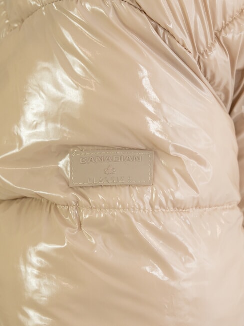 SUMMERSIDE Chaqueta corta de plumón brillante cabra brillante reciclada - Chaquetas de plumas de mujer