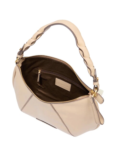 BRIGIDA Bolso bandolera, en piel. abad natural. oro - Bolsos Mujer