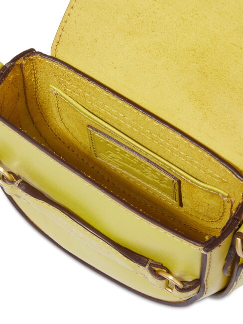 BETTINA Bolso bandolera mini de piel lima con oro - Bolsos Mujer