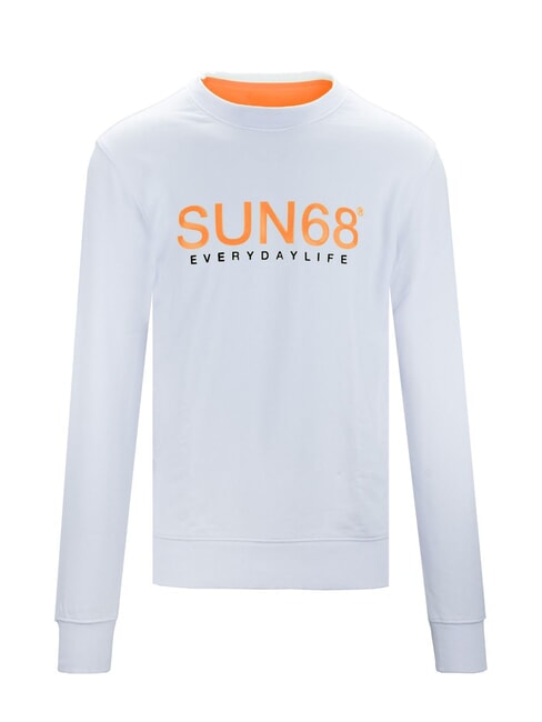ROUND FLUO Sudadera de cuello redondo con estampado de logotipo blanco - Sudaderas