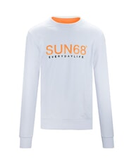SUN68 ROUND FLUO Sudadera de cuello redondo con estampado de logotipo blanco - Sudaderas - 4