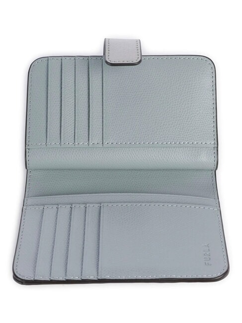 CAMELIA Cartera de mujer de piel ceniza+cirro int. - Carteras Mujer