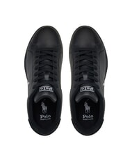 RALPH LAUREN HERITAGE COURT II  Zapatillas de cuero pp negro/gris suave - Zapatos unisex - 5