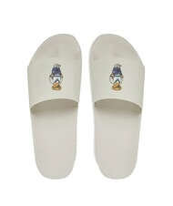 RALPH LAUREN POLO SLIDE Zapatillas Heritage Bear - Blanco lavado de cubierta - Zapatos unisex - 5