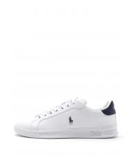 RALPH LAUREN HERITAGE COURT II NAPPA Zapatillas de piel para hombre blanco / azul marino newport pp - Zapatos Hombre - 2