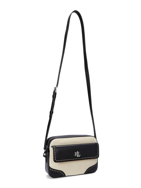 MARCY Bolsa de paja para cámara con bolsillo natural claro/negro - Bolsos Mujer