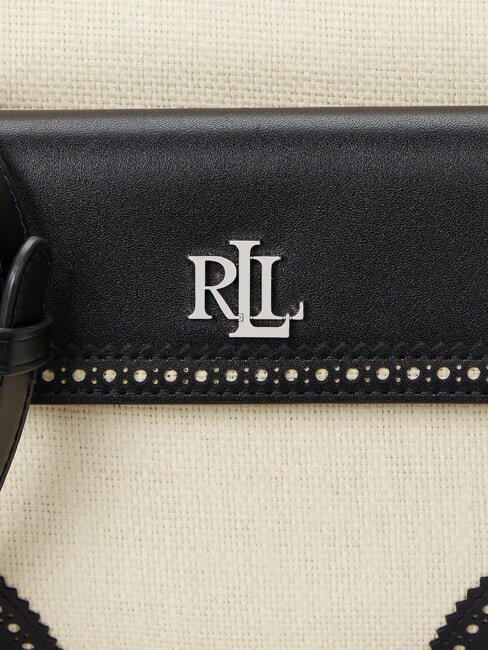 MARCY Bolsa de paja para cámara con bolsillo natural claro/negro - Bolsos Mujer