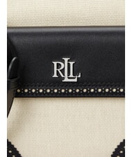 RALPH LAUREN MARCY Bolsa de paja para cámara con bolsillo natural claro/negro - Bolsos Mujer - 4