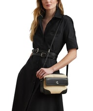 RALPH LAUREN MARCY Bolsa de paja para cámara con bolsillo natural claro/negro - Bolsos Mujer - 6