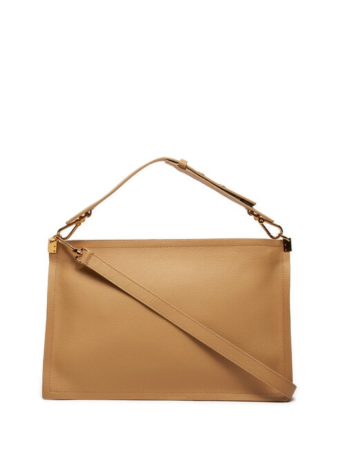 SNIP Bolso bandolera de piel martillada beige claro/amanecer - Bolsos Mujer