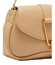 COCCINELLE HIMMA Minibolso de piel con textura beige fresco - Bolsos Mujer - 3