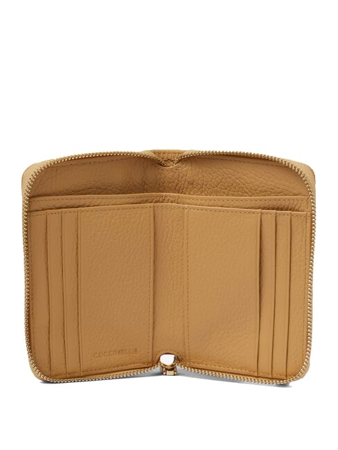 METALLIC SOFT Cartera con cremallera alrededor beige fresco - Carteras Mujer