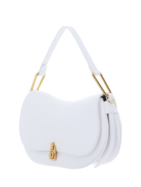 MAGIE SOFT Bolso bandolera de piel con bandolera blanco brillante - Bolsos Mujer