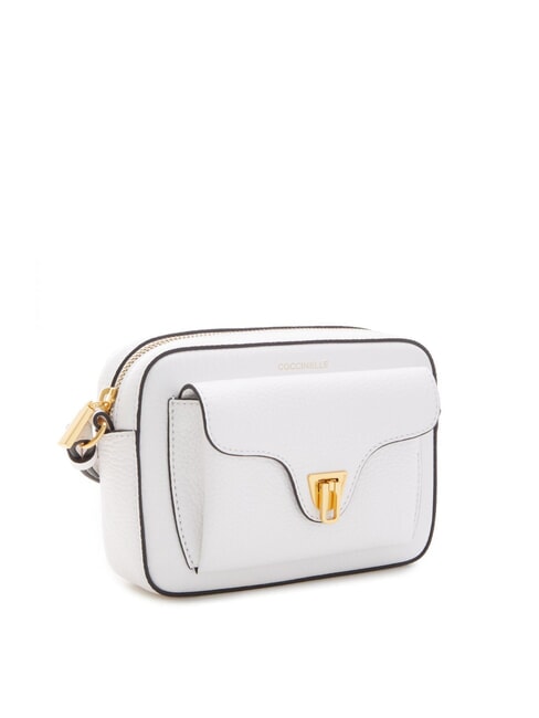 BEAT SOFT Minibolso de piel con textura blanco brillante - Bolsos Mujer