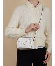 COCCINELLE BEAT SOFT Minibolso de piel con textura blanco brillante - Bolsos Mujer - 4