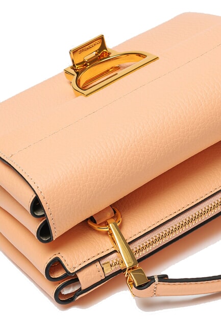 ARLETTIS Minibolso de piel con textura amanecer - Bolsos Mujer