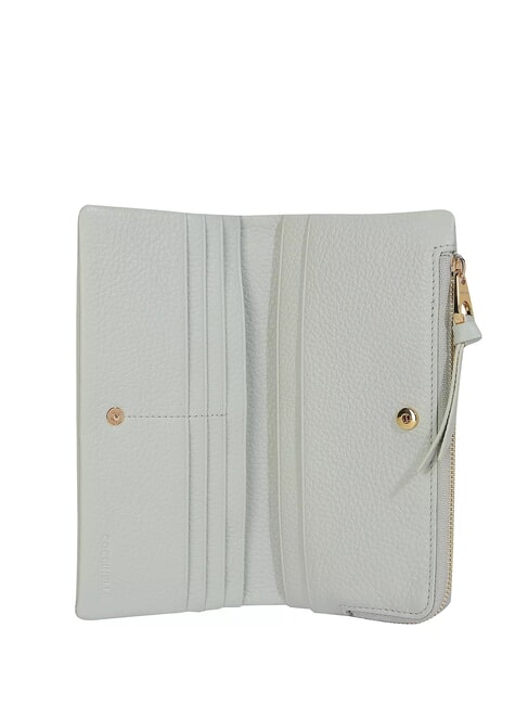 SOFTY Cartera de piel granulada verde celadón - Carteras Mujer