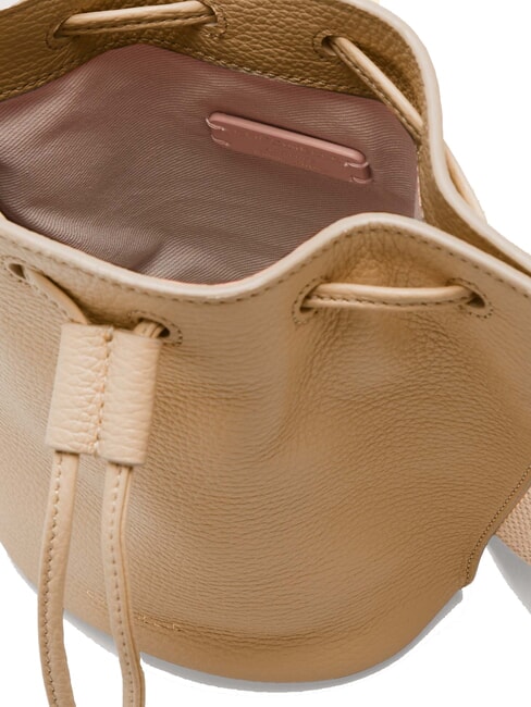 HYLE Mini bolso bandolera tipo cubo en piel beige fresco - Bolsos Mujer