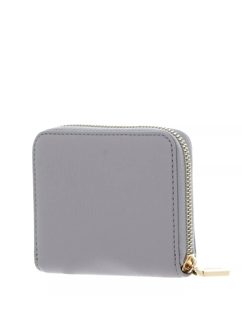 METALLIC SOFT Cartera pequeña de piel gris claro - Carteras Mujer