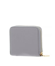 COCCINELLE METALLIC SOFT Cartera pequeña de piel gris claro - Carteras Mujer - 3