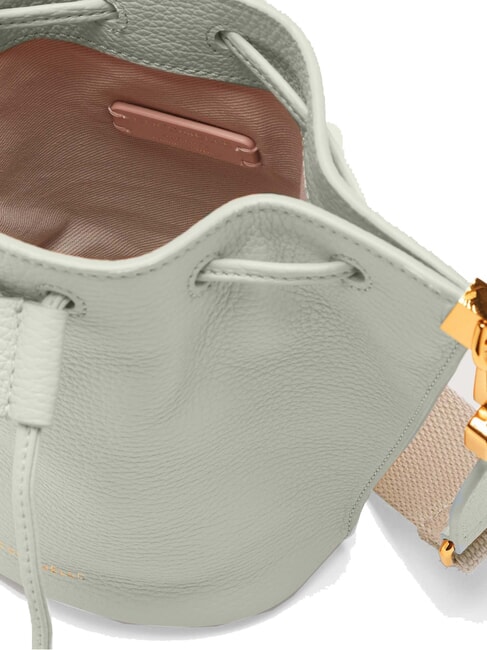 HYLE Mini bolso bandolera tipo cubo en piel verde celad&oacute;n - Bolsos Mujer