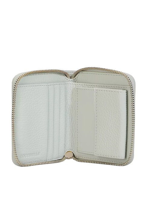 METALLIC SOFT Cartera pequeña de piel verde celadón - Carteras Mujer