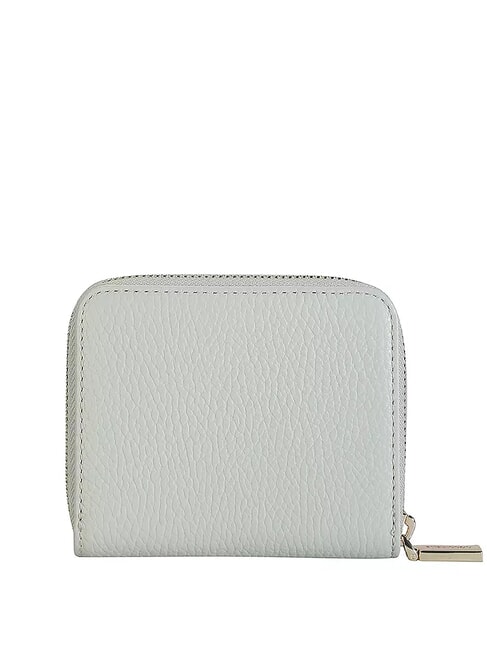 METALLIC SOFT Cartera pequeña de piel verde celadón - Carteras Mujer