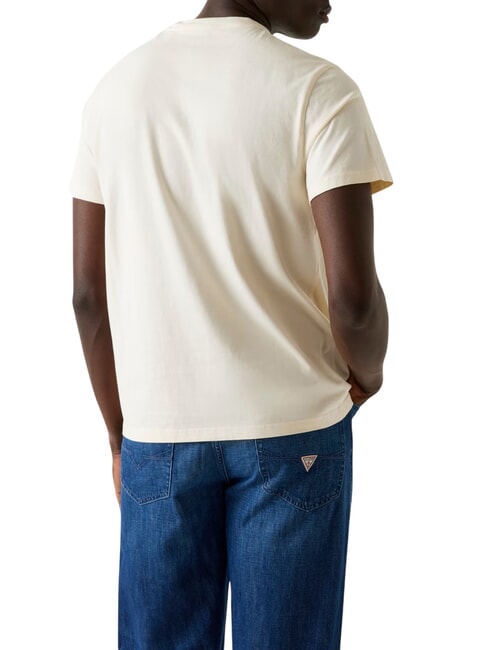 BOX LOGO Camiseta con logo bordado blanco perla - camiseta