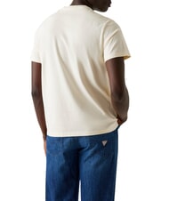 GUESS BOX LOGO Camiseta con logo bordado blanco perla - camiseta - 2