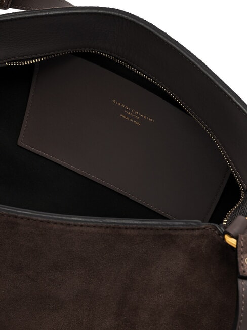 BLOOM  Bolso de hombro, de piel moca - Bolsos Mujer