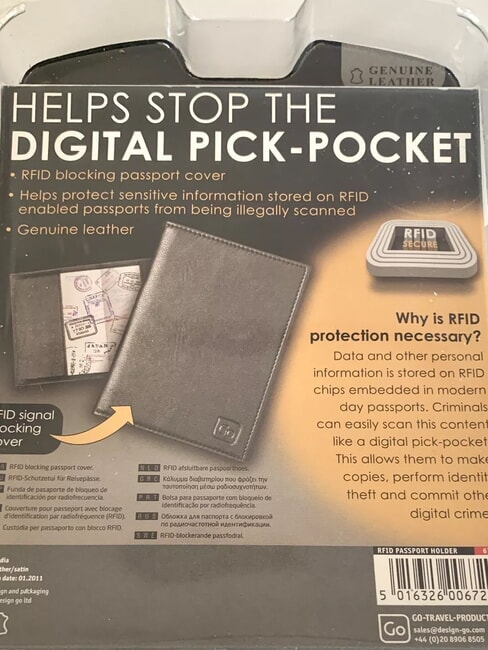 GO  Porta pasaporte de cuero negro - Accesorios de viaje