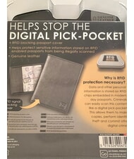 GO TRAVEL GO  Porta pasaporte de cuero negro - Accesorios de viaje - 4