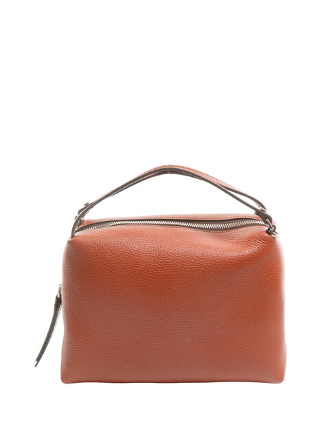 ALIFA Bolso de piel con bandolera rojo ladrillo - Bolsos Mujer