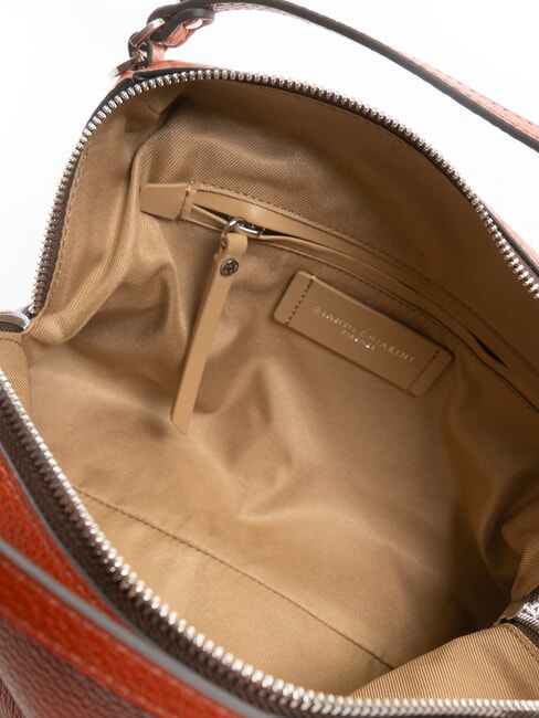 ALIFA Bolso de piel con bandolera rojo ladrillo - Bolsos Mujer