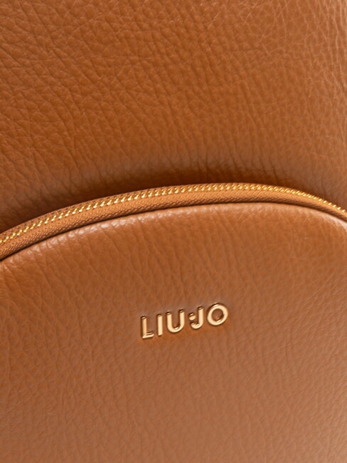 MANHATTAN Mochila redonda mediana con bolsillo pan de jengibre - Bolsos Mujer